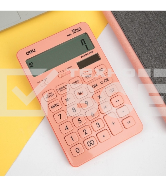 Калькулятор настольный Deli Touch EM01541 красный 12-разр.