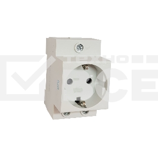 Розетка CHINT AC 30-111 (775001) с заземл. контактом на DIN-рейку (R)