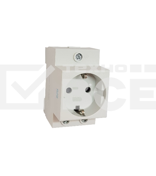 Розетка CHINT AC 30-111 (775001) с заземл. контактом на DIN-рейку (R)