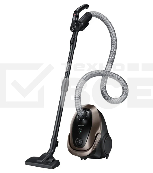 Пылесос Samsung VC20M2589JD/EV золотой/черный, 460/2000 Вт, уборка сухая, пылесборник мешок, 2,5 л