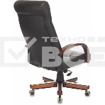 Кресло руководителя Бюрократ T-9928WALNUT/ECO черный, эко.кожа, крестовина металл/дерево, фото14
