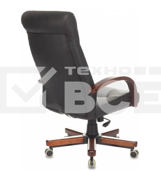Кресло руководителя Бюрократ T-9928WALNUT/ECO черный, эко.кожа, крестовина металл/дерево