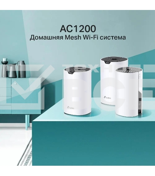 Роутер TP-Link AC1200 whole home WiFi system, 300Mbps at 2.4GHz and 867Mbps at 5GHz, M4R+M3W, 2 Giga Ethernet ports for M4R, support Router and Access Point mode, support IPTV, support IPv6, TP-Link Mesh technology, Auto Path Selection, 802.11k/v/r fast r