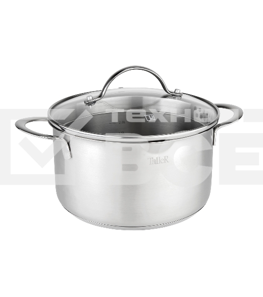 Кастрюля TalleR TR-17252 2,2 л.Сталь 18/10, толщина дна/стенки 3,2/0,6 мм.