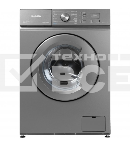 Стиральная машина Бирюса WM-SM510/10 M металлик, загрузка фронтальная 5 кг, 1000 об/мин, класс: А+++