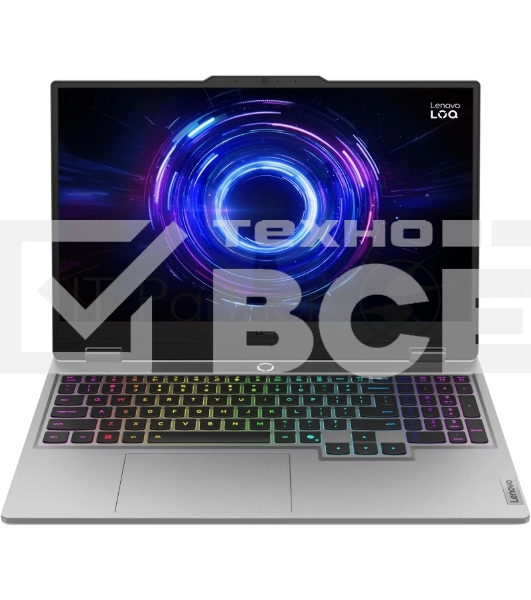 Ноутбук Lenovo LOQ 15IRX10/15.6' Full HD 1920x1080/Intel Core i7 13650HX/32 Gb/1 Tb SSD/nVidia GeForce RTX 5070 8GB/No OS/серый/2.4 кг