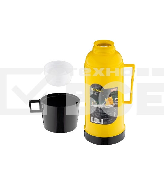 Термос в пластиковом корпусе со стеклянной колбой MALLONY CALOROSO, 0,6 л (106034)