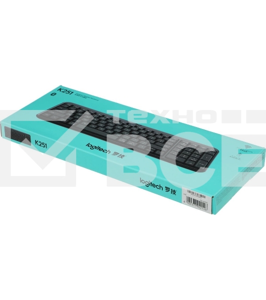 Клавиатура Logitech K251 беспроводная, Bluetooth, чёрный