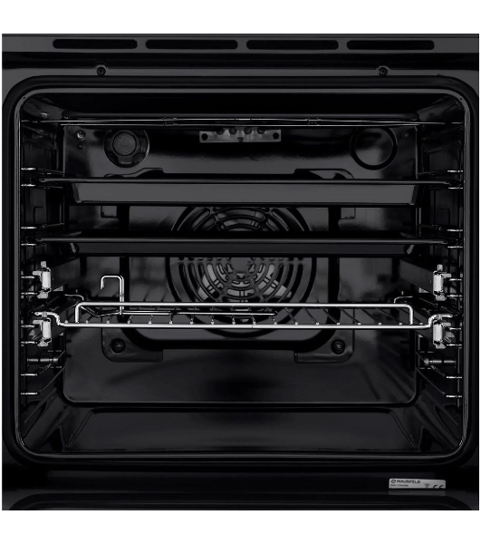 Шкаф духовой электрический Maunfeld EOEH.5811B, встраиваемый, 59л, дверца с 2 стеклами, черный