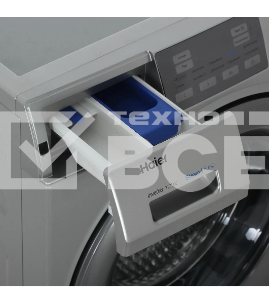 Стиральная машина Haier HW60-BP12919AS, с фронтальной загрузкой, 6кг, 1200об/мин, с паром, инверторная