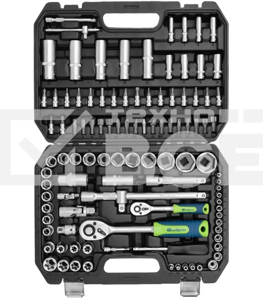 Набор инструментов Сибртех 13389 1/2', 1/4', 108 предметов