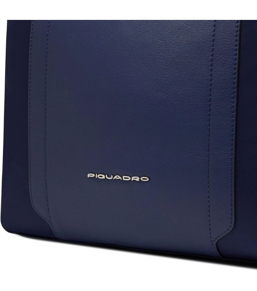 Рюкзак женский Piquadro Lyra CA6216W92T/BLU темно-синий нейлон/натур.кожа