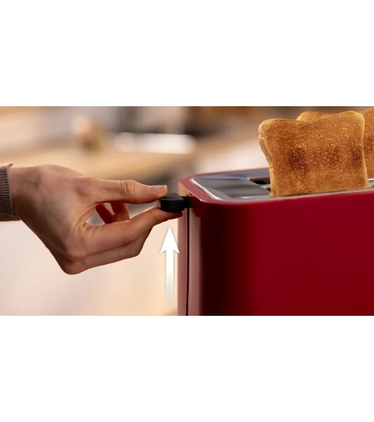 Тостер Bosch TAT3M124 красный, 950 Вт, 2 слота