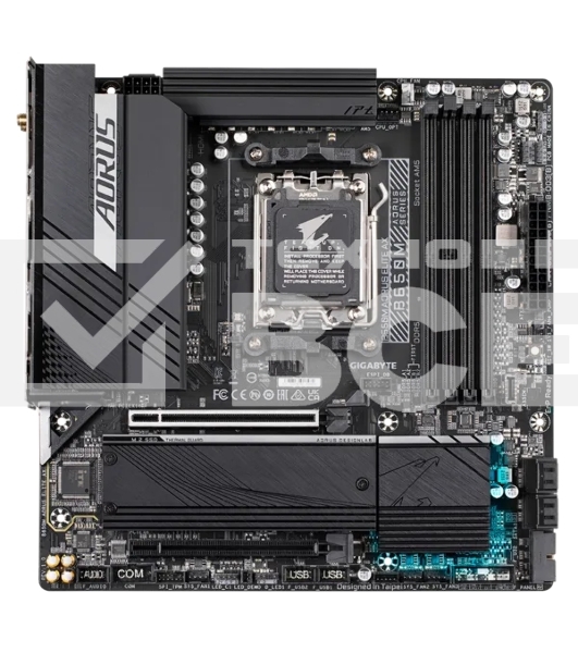 Материнская плата Gigabyte B650M AORUS ELITE AX, AM5, AMD B650, 4xDDR5, 4xSATA, 2xM.2, 1xPCI-E 5.0 x4, 1xPCI-E 4.0 x16, 1xHDMI, 1xDP, 1x 2.5Gb LAN, 4xUSB-A 2.0, 5xUSB-A 3.2 Gen 1, 2xUSB-A 3.2 Gen 2, 1xUSB-C 3.2 Gen 2, 2x3.5 мм, 7.1, Micro-ATX