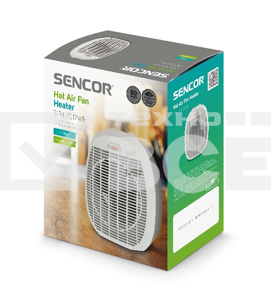 Тепловентилятор Sencor SFH 7017WH, белый, 2000 Вт, 20 м2, термостат