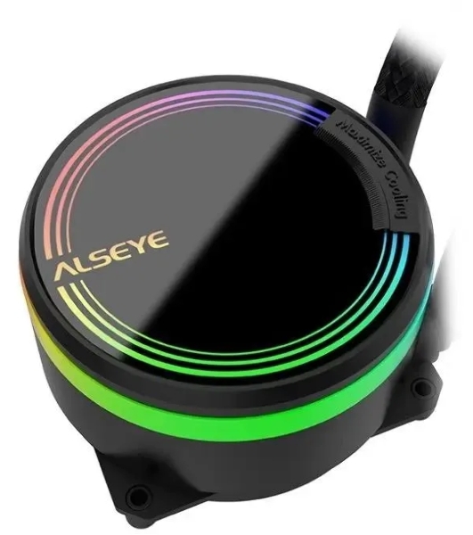 Система жидкостного охлаждения Alseye M360B черный, 120 мм, алюминий/медь, 1800 об/мин, 42.3 дБ, 4 pin