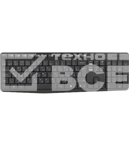 Комплект беспроводной клавиатура+мышь Logitech  MK235 Серый  (920-007949) РФ