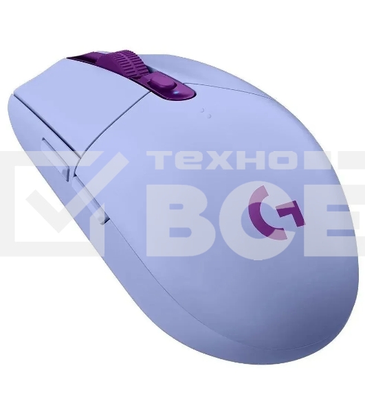 Мышь беспроводная Logitech G304 Lightspeed фиолетовый, 12000 dpi, радиоканал, USB, кнопки - 6