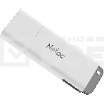 Флешка USB Netac U185 (NT03U185N-004G-20WH), 4Gb, USB 2.0, R/W 25/10, белый/серый, фото2