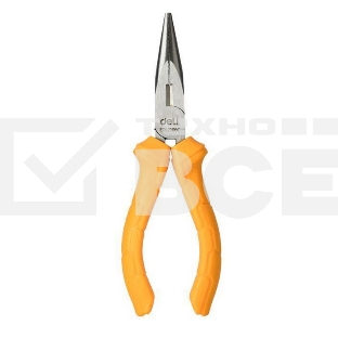Удлиненные плоскогубцы Deli DL2106C 160мм, пластиковая рукоять