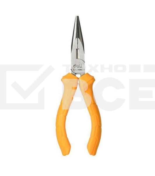 Удлиненные плоскогубцы Deli DL2106C 160мм, пластиковая рукоять