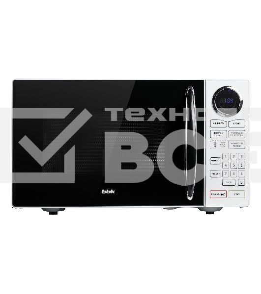 Микроволновая печь BBK 23MWS-916S/BW черный/белый, 23 л, 900 Вт, сенсор