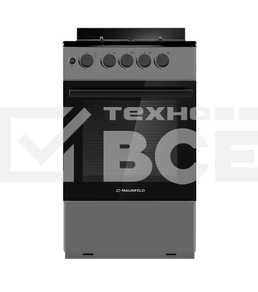 Плита газовая Maunfeld MGC50GEGR08 серый, конфорок 4 шт, духовка 59 л, 50 см x 88 см x 65 см