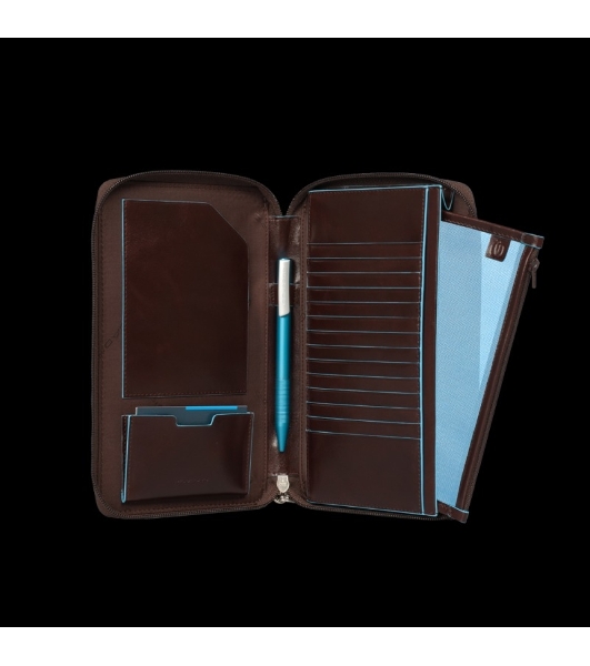 Мультипортмоне Piquadro Blue Square PP3246B2/MO коричневый натур.кожа