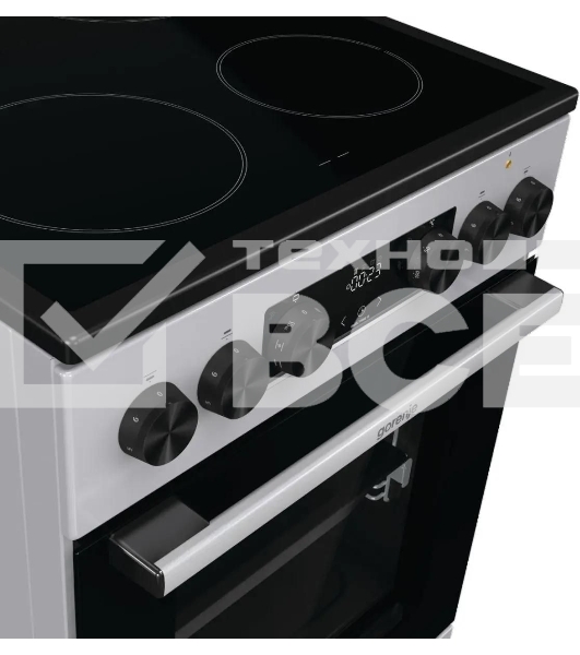 Плита электрическая Gorenje GEC5C41SG серый, конфорок 4 электрических, духовка 70 л, 50 см x 85 см x 59.4 см (без крышки)