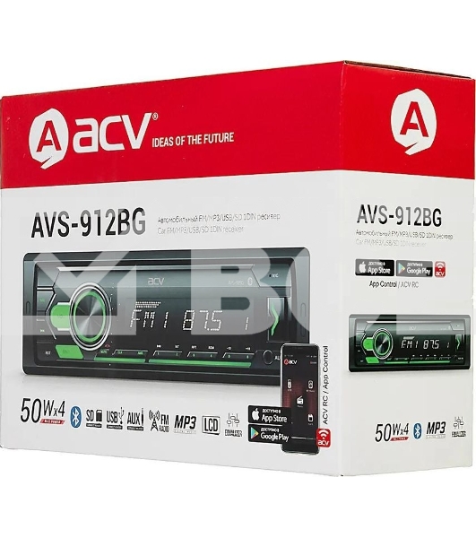 Автомагнитола ACV AVS-912BG 1DIN 4x50Вт