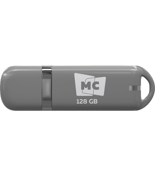 Флешка USB MORE CHOICE МФБ128 Grey (4620202558794), 128GB, USB 2.0, R/W 15/8, серый