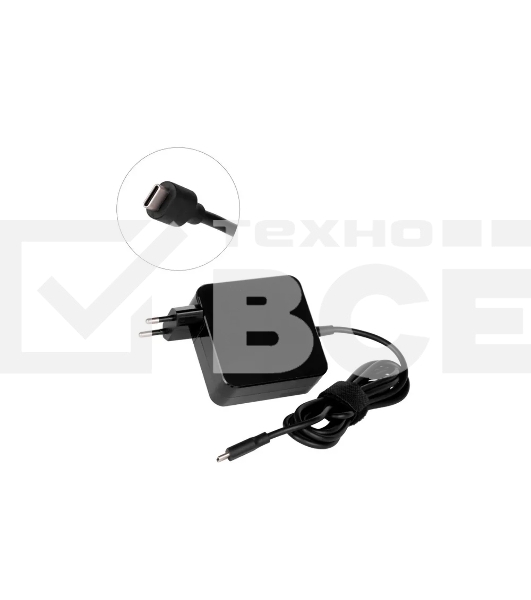 Блок питания (сетевой адаптер) для ноутбуков Xiaomi 65W USB Type-C OEM черный