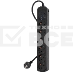 Сетевой фильтр Ippon BK-6-EU-1.8-10-B 1.8м (6 розеток) черный (коробка), фото 1