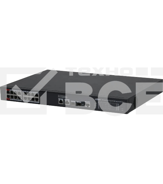 Коммутатор Dahua DH-S4220-16GT-190 (L2) 16x1Гбит/с 2SFP 16PoE 190W управляемый