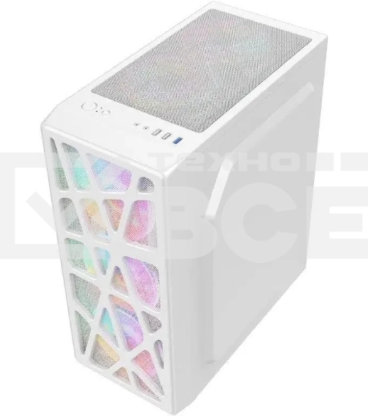 Компьютерный корпус Aerocool / Formula Mana белый без БП ATX 3x120mm 1xUSB2.0 1xUSB3.0 audio bott PSU