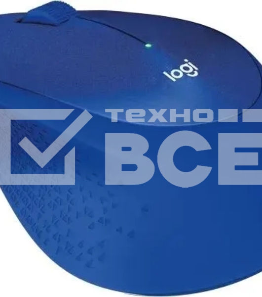 Мышь беспроводная Logitech M331 Silent Plus синий, 1000 dpi, радиоканал, USB, кнопки - 3