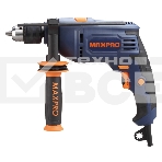 Дрель ударная MAX-PRO 600 Вт, 0-2800 об/мин, ключевой патрон 1,5-13 мм, 1,6 кг, антивибрационная ручка, резиновые вставки, кор., фото2