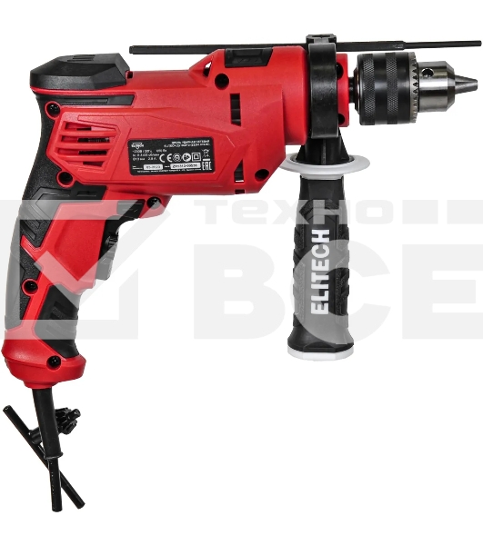 Дрель Elitech ДУ 060РЭ, 650 Вт, сетевая, ударная