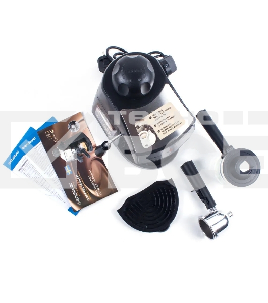 Кофеварка рожковая Endever Costa-1050 черный/стальной, исп. кофе - молотый, 0,2 л, 900 Вт, 5 бар