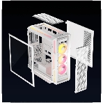 Компьютерный корпус без блока питания Case Corsair iCUE LINK 5000T LX RGB, Midi-Tower, TG, 3x120мм RGB, 4xUSB-A 3.2, 1xUSB 3.2 Type-C, E-ATX, ATX, mATX, mITX White, фото3