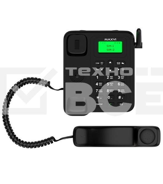 Телефон проводной Maxvi RT-01 черный