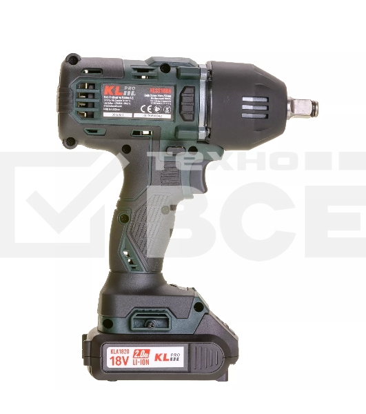 Профессиональный бесщеточный гайковерт аккумуляторный KLPRO KLSS18BH-20 (18В, Li-ion-2шт, 2.0А·ч, 400Нм, 2 скорости, подсветка,З/У,в кейсе)