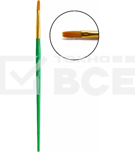 Набор кистей Silwerhof Color (набор 10шт) синтетика круглая №2,3/плоская №3,6,7,12/овальная №3,10