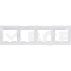 Рамка 4-м КВАРТА РГ-4-КБ горизонт. бел. ИЭК EMK40-K01-DM, фото 1