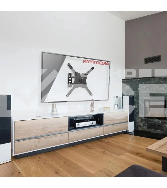 Кронштейн для телевизора Arm media LCD-404 new черный, 26'-55', max 30 кг, VESA 400x400 мм