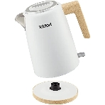Чайник электрический Kitfort КТ-6794 1.7л. 2200Вт белый/дерево корпус: нерж.сталь/пластик, фото3