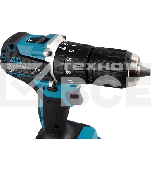 Дрель-шуруповерт аккумуляторная Makita DHP487Z Аккумуляторная, Ударная, Кейс