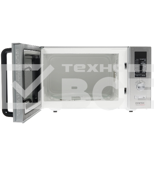 Микроволновая печь Centek CT-1588 серебристый, 25 л, 900 Вт, переключатели - кнопки, поворотный механизм