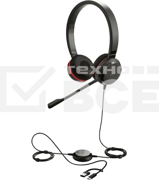 Гарнитура Jabra Evolve 30 II чёрный, проводная, USB