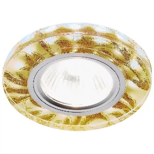 Встраиваемый точечный светильник S232 W/G белый/золото/MR16+3W(LED WHITE)